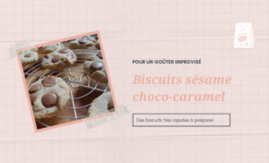 {Recette} Biscuits sésame choco-caramel