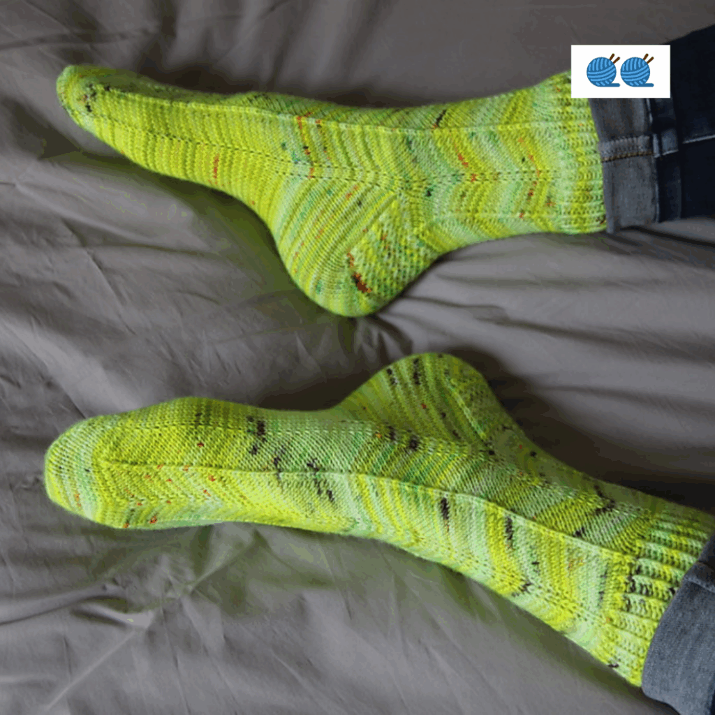 chaussettes à chevrons
