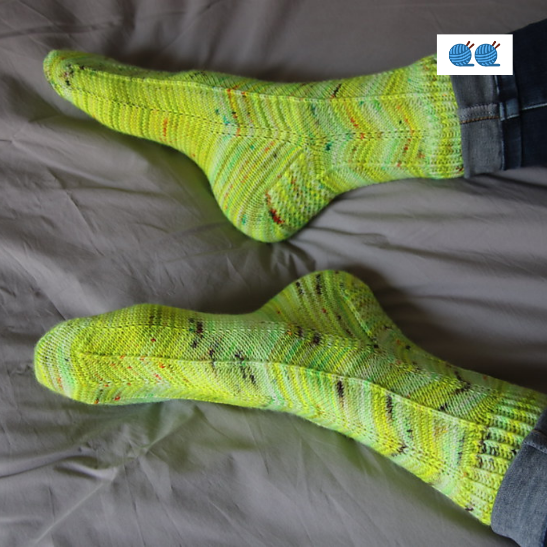 chaussettes à chevrons