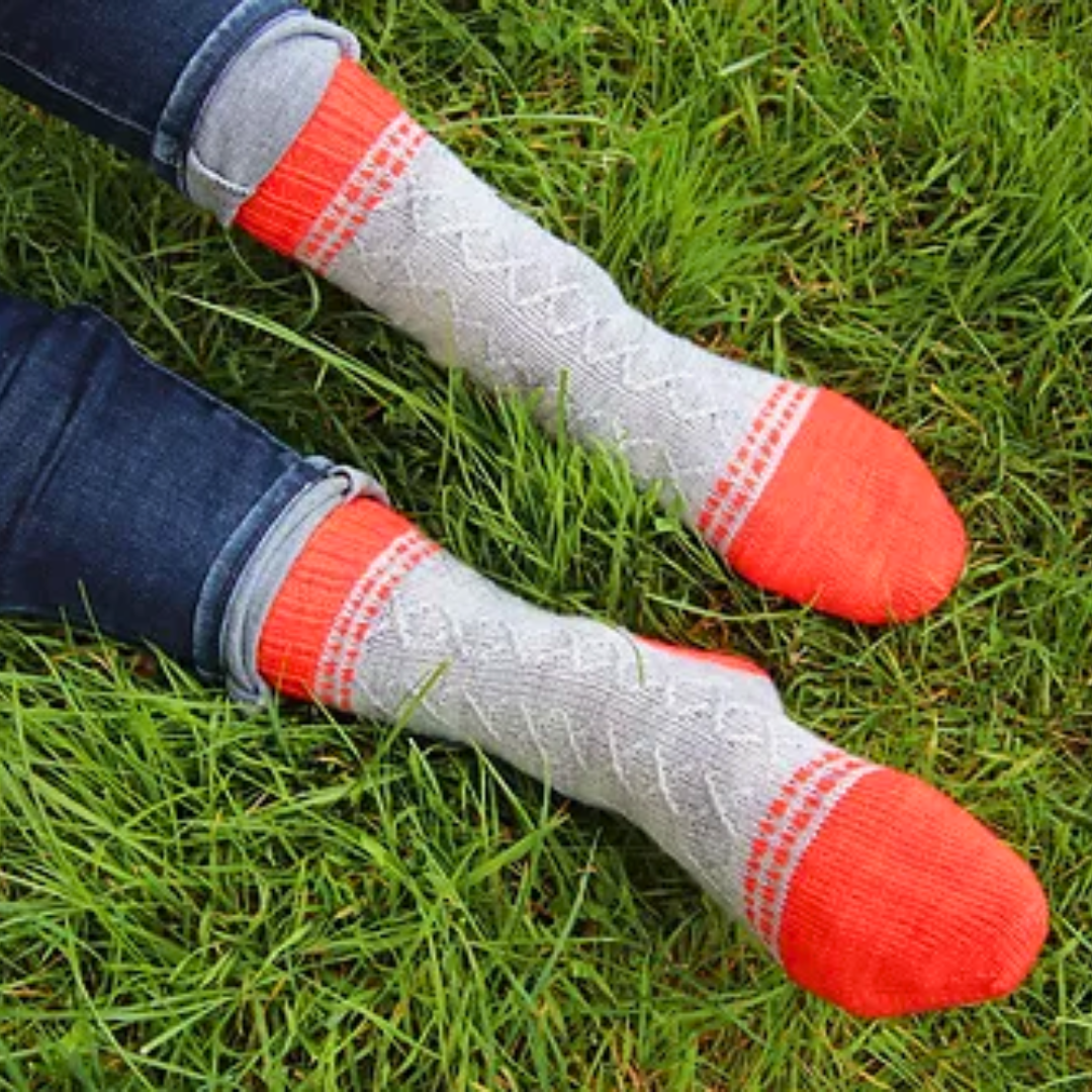 patron de chaussettes au tricot