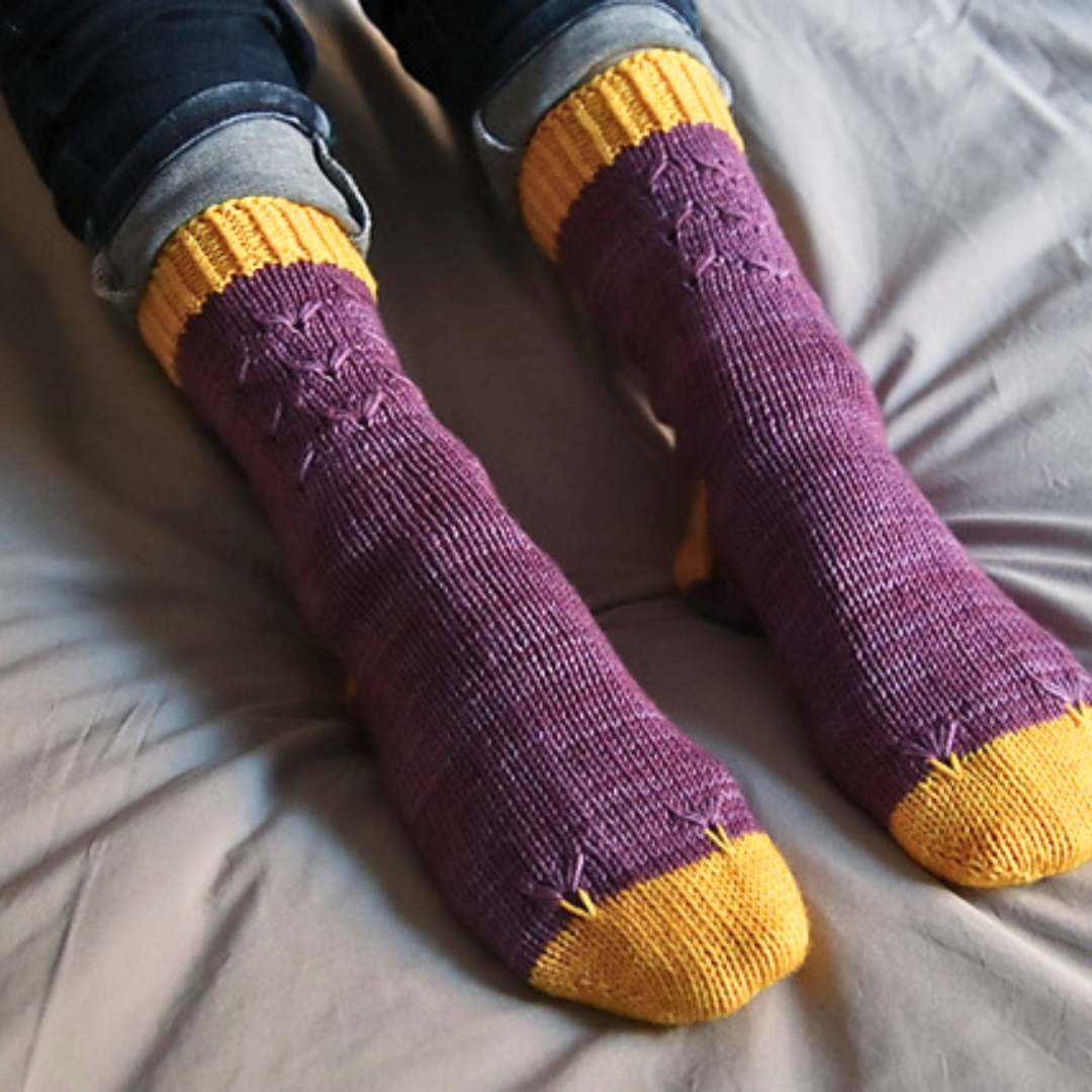 patron de chaussettes au tricot