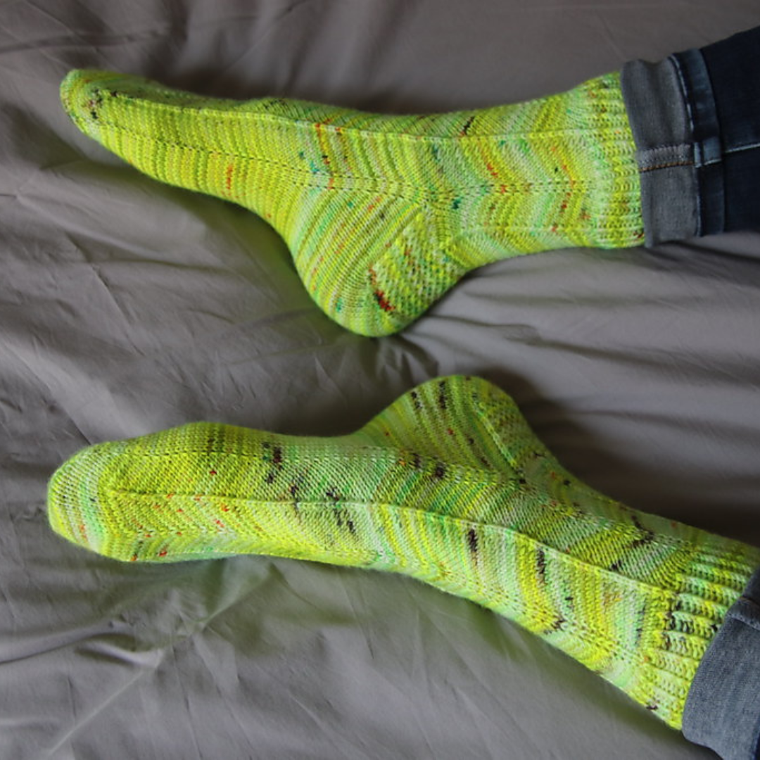 chaussettes à chevrons