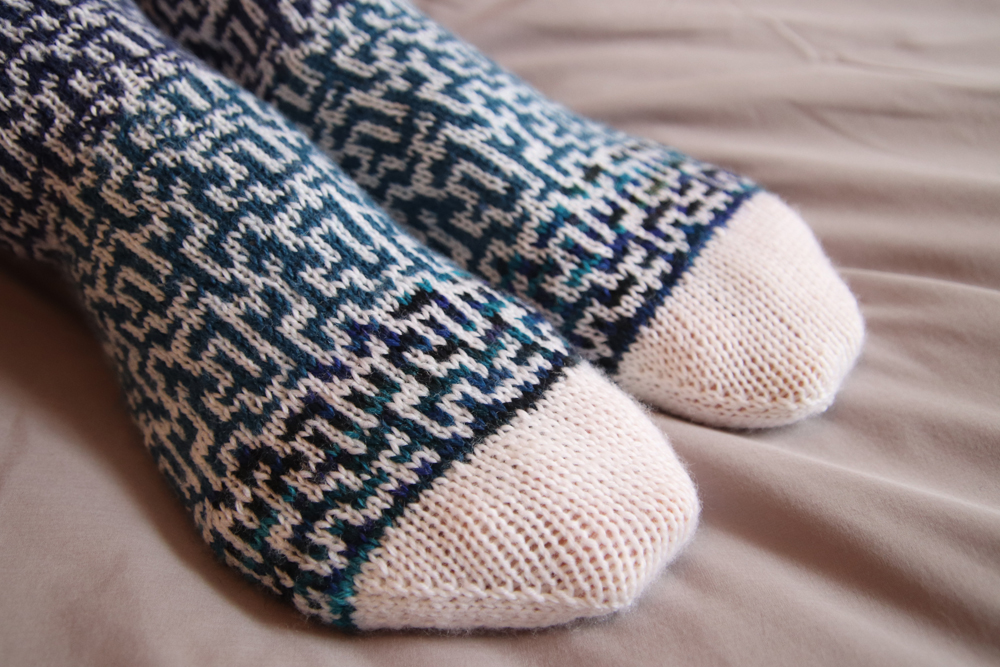 chaussettes jacquard restes