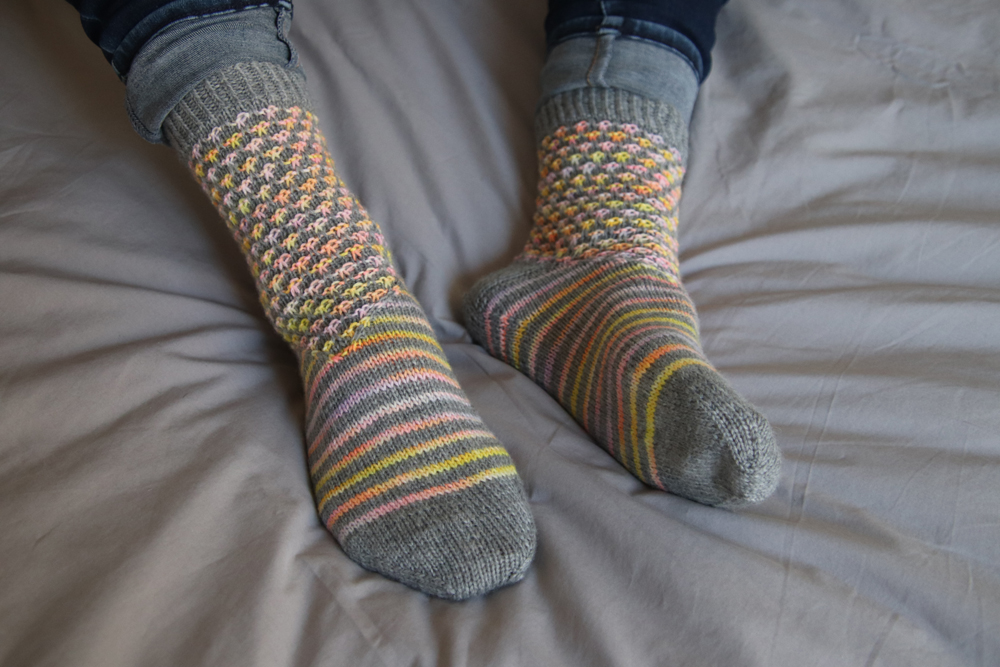 chaussettes point texturé